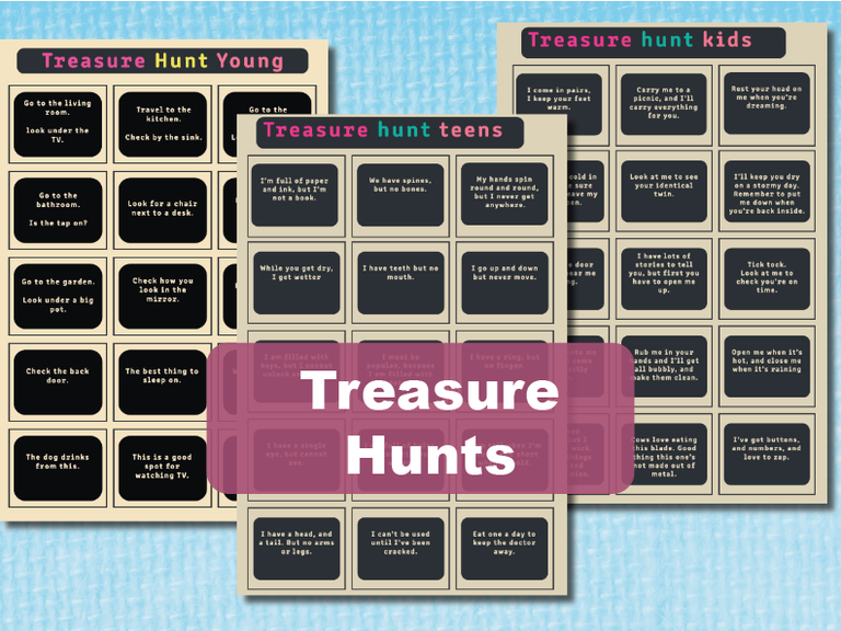 Free treasure hunt printable for kids
