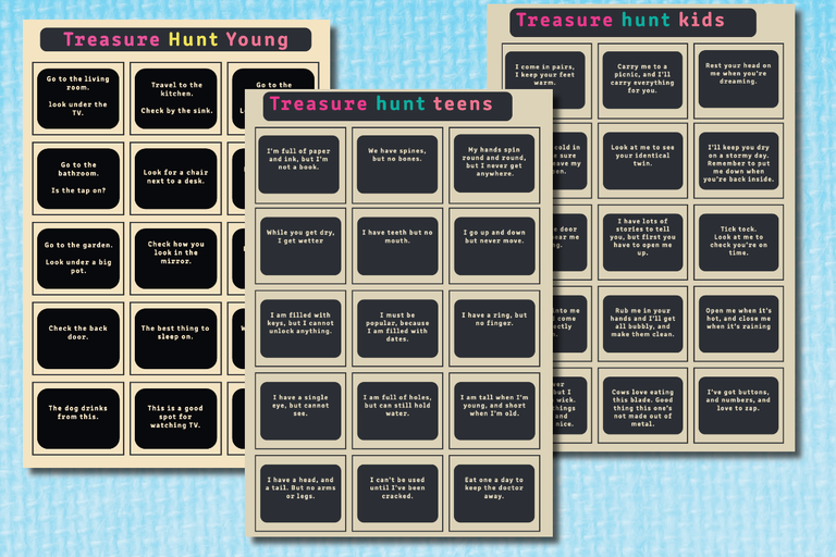 Free treasure hunt printable